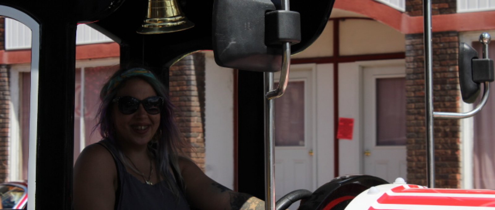 Ally M. conducting the Blackhawk Express!