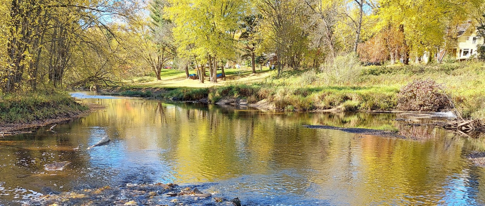 The Popple River and Britt Creek confluence is a picturesque spot on the Popple River Trail The Popple River and Britt Creek confluence is a picturesque spot on the Popple River Trail