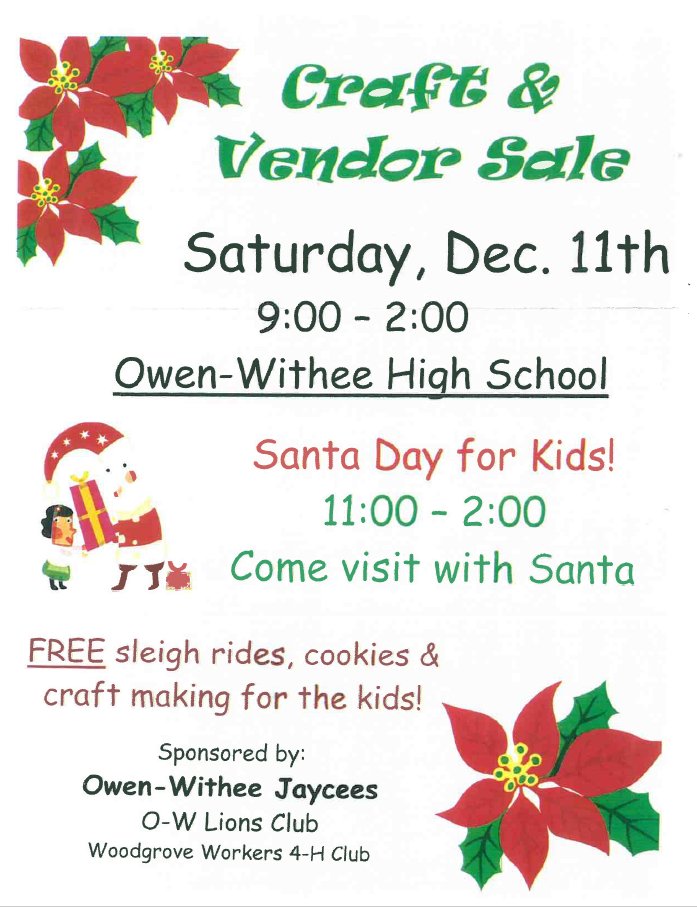Owen-Withee Jaycees Craft & Vendor Sale