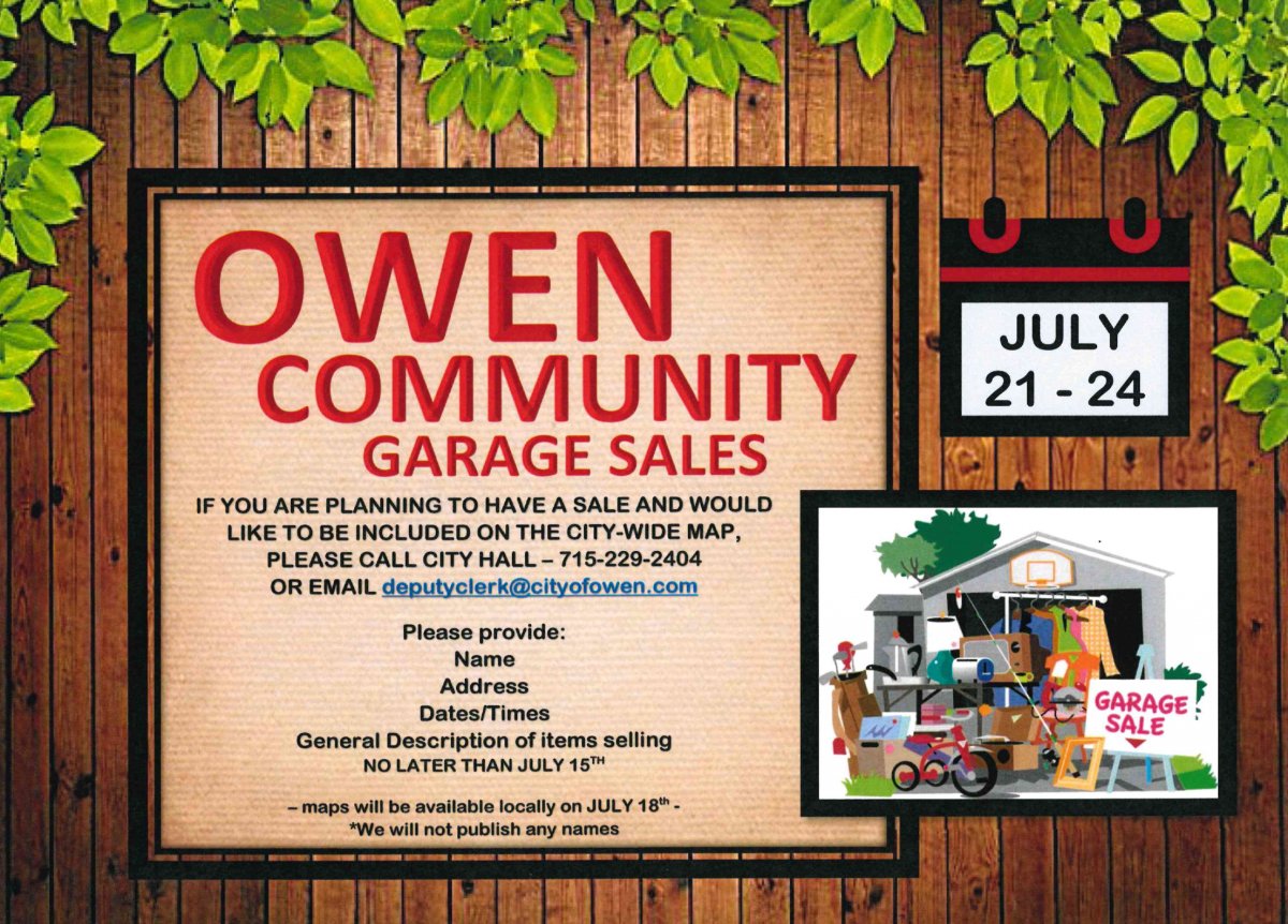 Owen Community Garage Sales