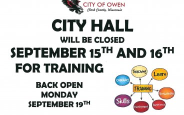 City Hall Closed for Training