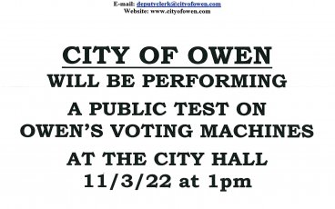 Public Test of the Election Voting Machines