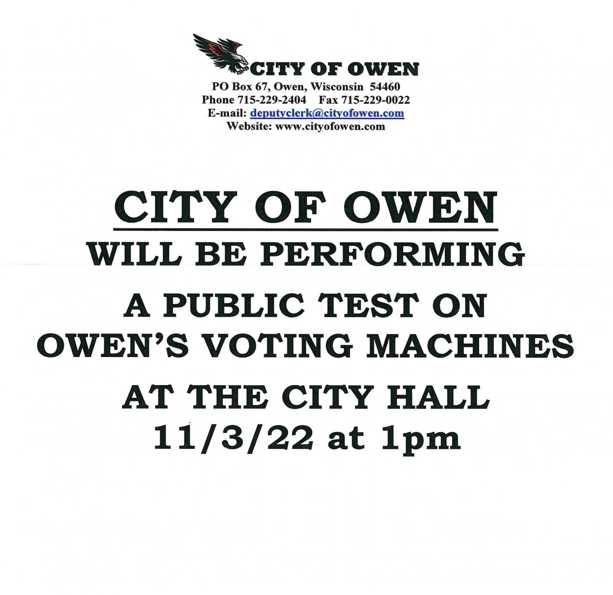 Public Test of the Election Voting Machines Public Test of the Election Voting Machines