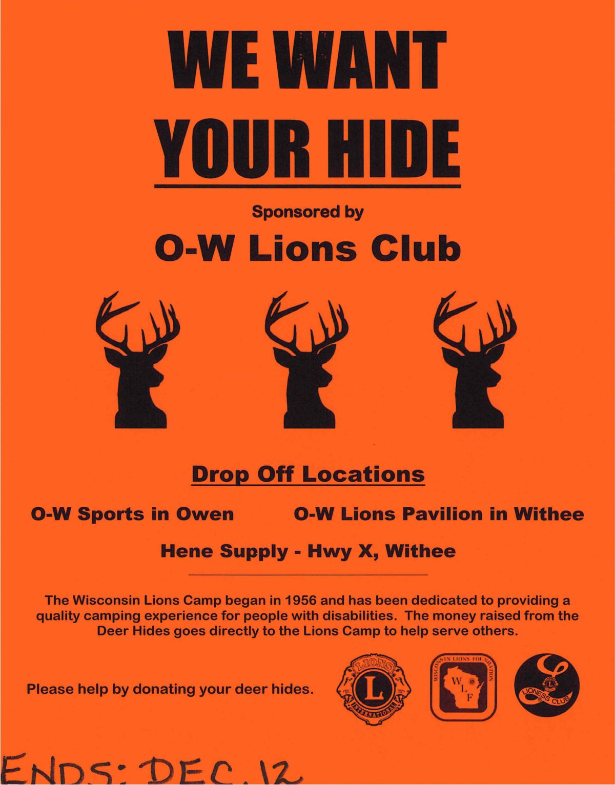 Donating Deer Hides