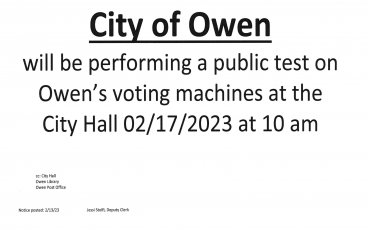 Public Testing of Voting Machines
