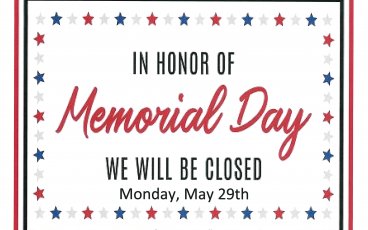 City Hall Office closed for Memorial Day