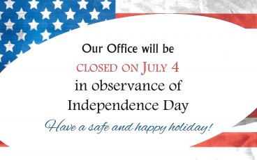 City Hall CLOSED July 4th