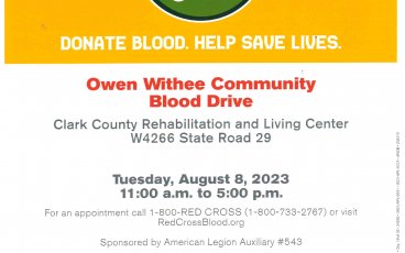 Owen Withee Community Blood Drive